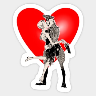 Kissing couple - Valentine's Day Sticker